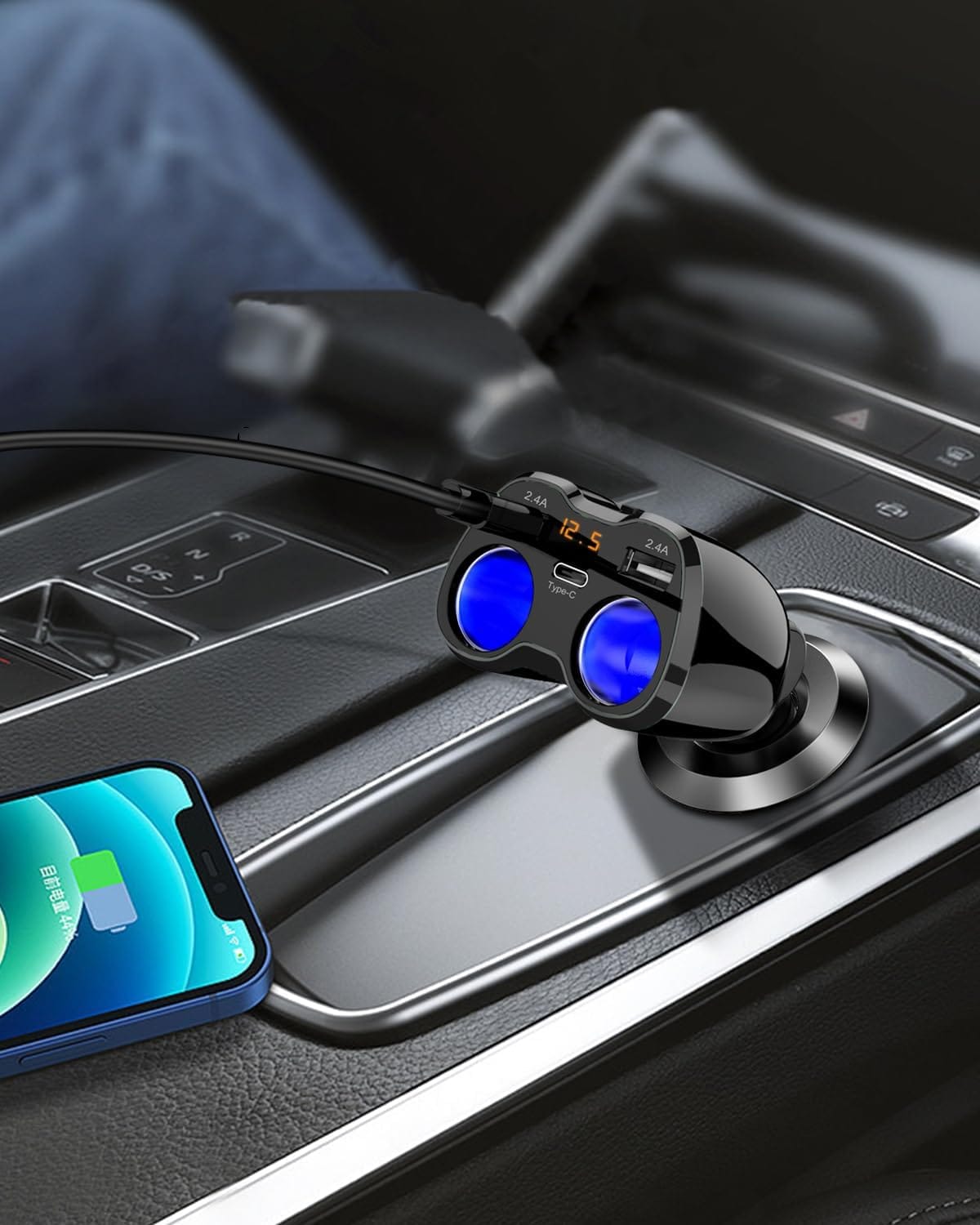 SUPERONE 2 Socket Cigarette Lighter Splitter 12/24V 80W Dual USB Type-C Adapter SUPERONE 2 Socket Cigarette Lighter Splitter 12/24V 80W Dual USB Type-C Adapter - Image 5