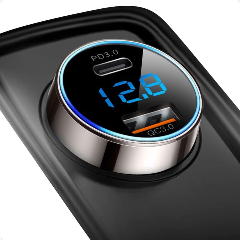 SUPERONE 45W Dual USB-C Car Charger with PD Fast Charging & LED Voltmeter SUPERONE 45W Dual USB-C Car Charger with PD Fast Charging & LED Voltmeter