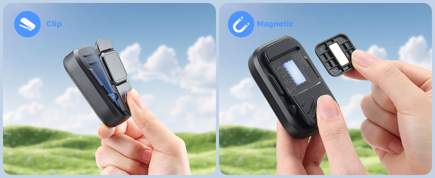 SUPERONE Wearable Bluetooth Speaker, Clip-On Wireless Portable Speakers with Mic for Calls, Up to 18 Hours Battery Life, IPX5 Waterproof Mini Speakers for Outdoor Travel Run插图1