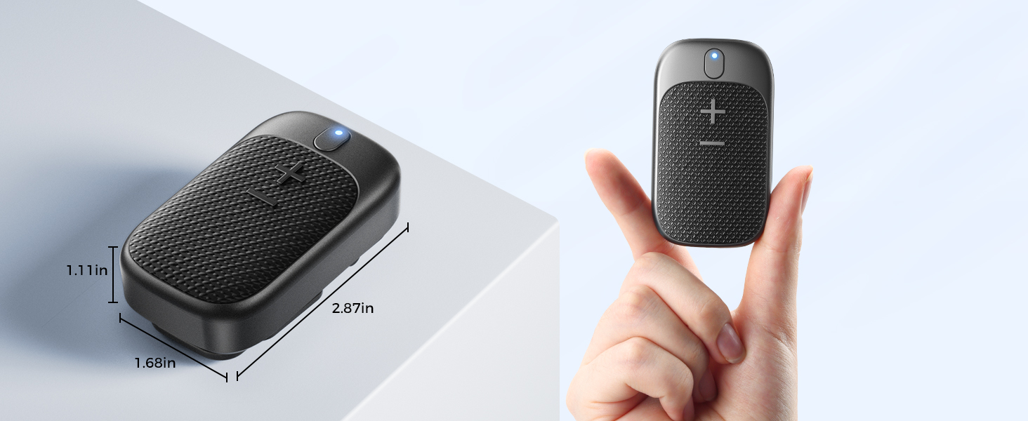 SUPERONE Wearable Bluetooth Speaker, Clip-On Wireless Portable Speakers with Mic for Calls, Up to 18 Hours Battery Life, IPX5 Waterproof Mini Speakers for Outdoor Travel Run插图6