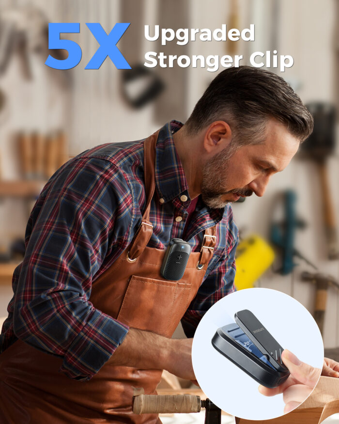 SUPERONE Wearable Bluetooth Speaker, Clip-On Wireless Portable Speakers with Mic for Calls, Up to 18 Hours Battery Life, IPX5 Waterproof Mini Speakers for Outdoor Travel Run - Image 4